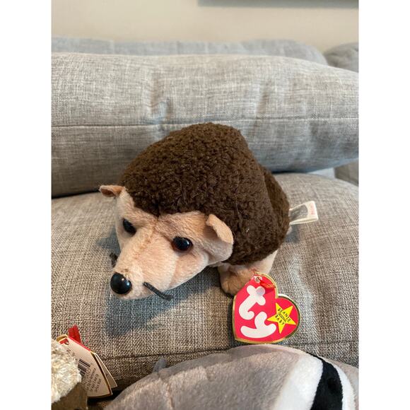 Ty Beanie Babies, dinosaur, hedgehog, ardvaark, set of 3 - Picture 4 of 5